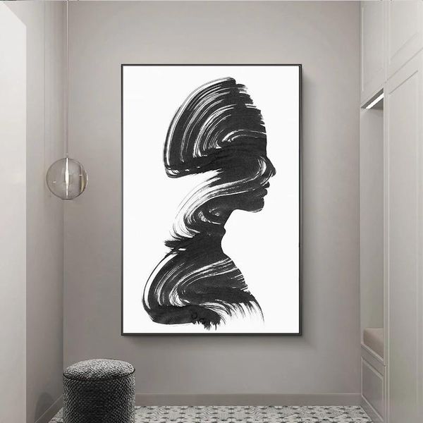 paintings abstract woman sketch canvas art posters and prints black white line painting on the wall nordic picture
paintings abstract woman sketch canvas art posters and prints black white line painting on the wall nordic picture