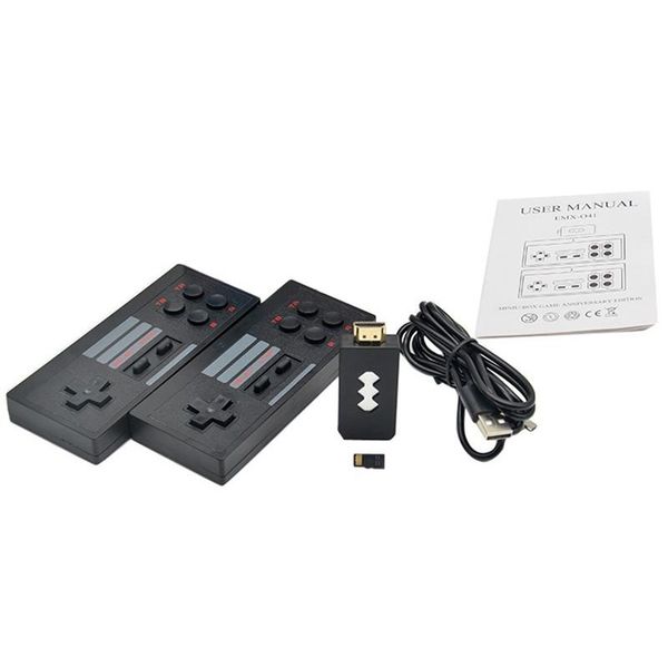built in 818 mini retro console wireless controller output dual players