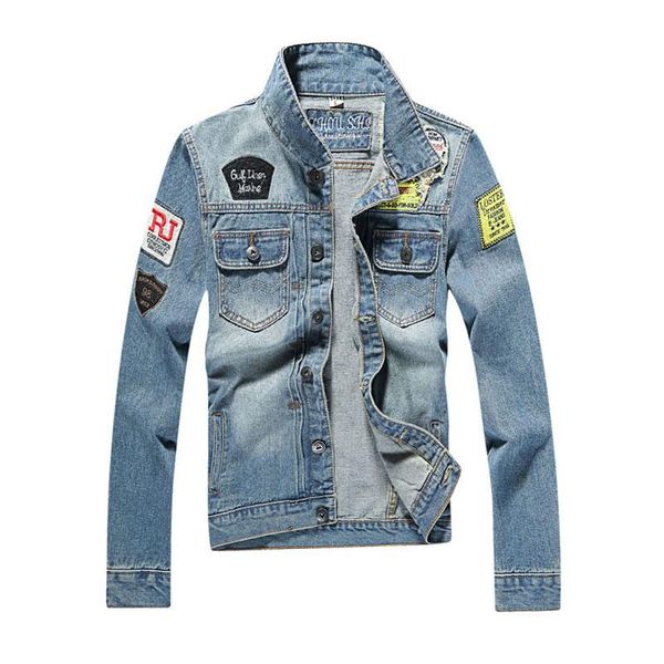 men's jackets casual letter cotton winter bomber denim jacket men 2021 slim long sleeve coat plus size trend windbreaker streetwear, Black;brown
men's jackets casual letter cotton winter bomber denim jacket men 2021 slim long sleeve coat plus size trend windbreaker streetwear, Black;brown