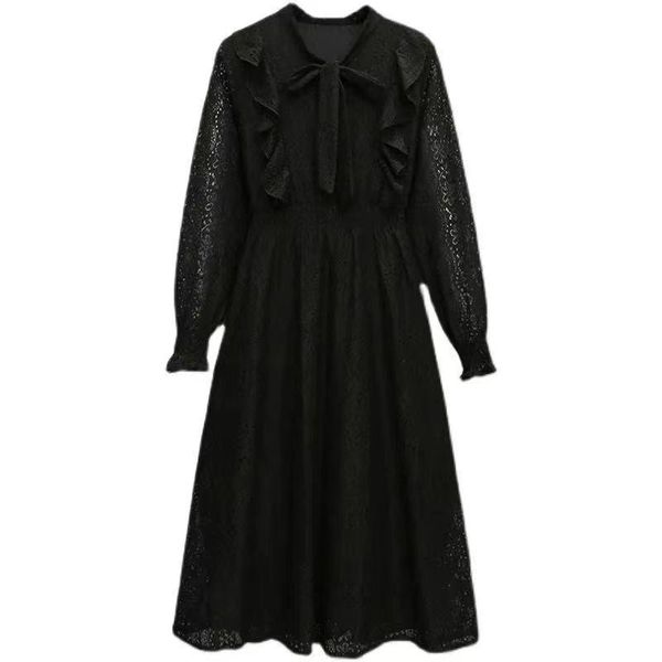 casual dresses spring autumn women long sleeve dress plus size clothing sweet ruffles hook flower hollow lace, Black;gray
casual dresses spring autumn women long sleeve dress plus size clothing sweet ruffles hook flower hollow lace, Black;gray