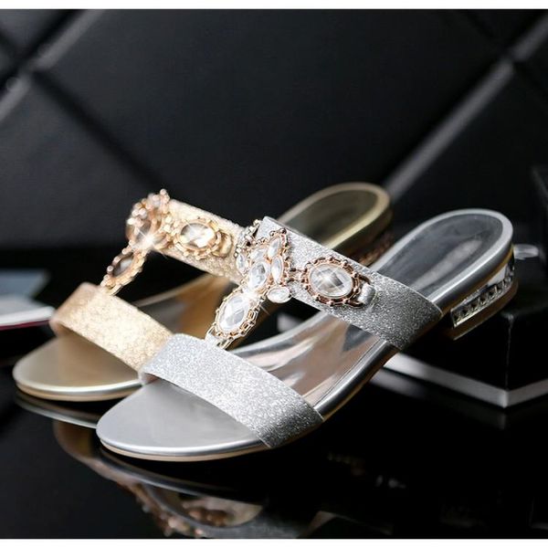 slippers sandals and women's outdoor thick bottom fashion low with rhinestone tide wild shoes drag, Black
slippers sandals and women's outdoor thick bottom fashion low with rhinestone tide wild shoes drag, Black