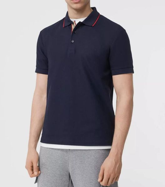 men's polos 2021 high-quality solid color short-sleeved brand b shirt summer pure cotton casual fashion, White;black
men's polos 2021 high-quality solid color short-sleeved brand b shirt summer pure cotton casual fashion, White;black