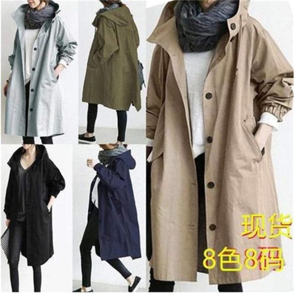 women's trench coats fashion windbreaker hooded long 2022 spring and autumn windproof ladies casual wear korean version, Tan;black
women's trench coats fashion windbreaker hooded long 2022 spring and autumn windproof ladies casual wear korean version, Tan;black
