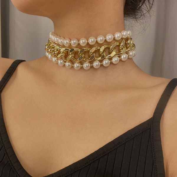 choker necklaces chain necklaces for women simulated pearl thick chain multi layer fashion jewelry elegant retro new vacation, Golden;silver
choker necklaces chain necklaces for women simulated pearl thick chain multi layer fashion jewelry elegant retro new vacation, Golden;silver