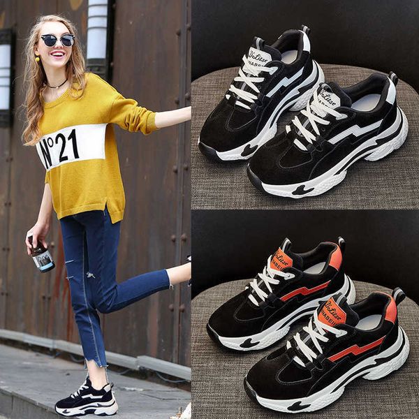 2021 winter leather daddy shoes women's thick soled increased versatile sports round head lace up casual women
2021 winter leather daddy shoes women's thick soled increased versatile sports round head lace up casual women