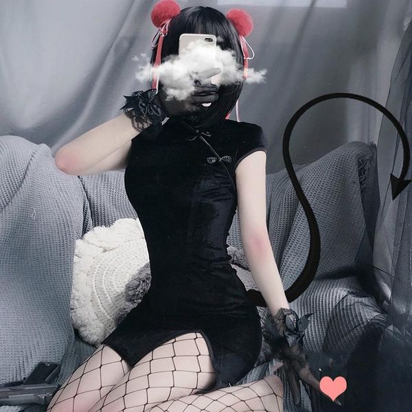 ethnic clothing retro punk velvet bandage cheongsam dress hip split qipao slimming celebrity dresses chinese traditional for women, Red
ethnic clothing retro punk velvet bandage cheongsam dress hip split qipao slimming celebrity dresses chinese traditional for women, Red