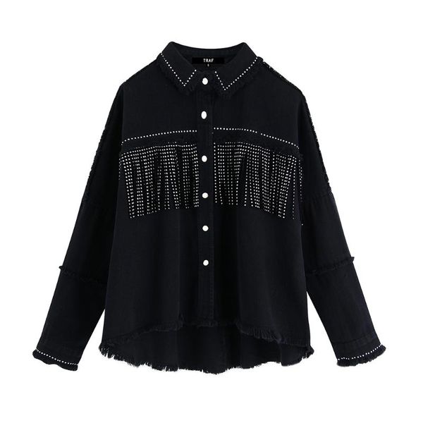 women's jackets women stylish tassel beaded oversized denim jacket coat vintage fashion long sleeve frayed trim outerwear chic loose 2, Black;brown
women's jackets women stylish tassel beaded oversized denim jacket coat vintage fashion long sleeve frayed trim outerwear chic loose 2, Black;brown