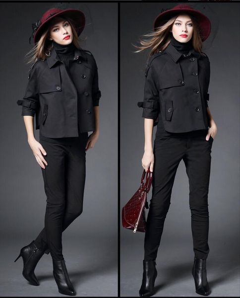 women's jackets js1733j- poncho short autumn black versatile loose windbreaker temperament coat, Black;brown
women's jackets js1733j- poncho short autumn black versatile loose windbreaker temperament coat, Black;brown