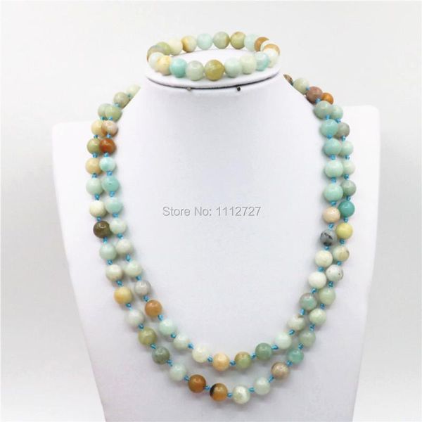 earrings & necklace 8mm chalcedony balls gifts amazonite beads chain bracelet sets girls christmas diy jewelry making stones 36inch, Silver
earrings & necklace 8mm chalcedony balls gifts amazonite beads chain bracelet sets girls christmas diy jewelry making stones 36inch, Silver
