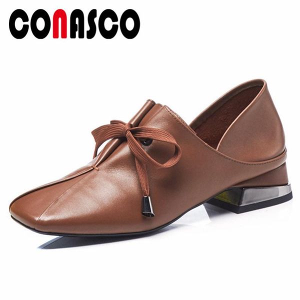 dress shoes conasco brand women genuine leather pumps retro corss-tied soft casual woman high heels square toe office, Black
dress shoes conasco brand women genuine leather pumps retro corss-tied soft casual woman high heels square toe office, Black