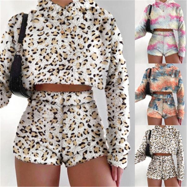 womens tie-dye flannel sets fashion trend long sleeve hooded short shorts plush suits female winter new casual loose tracksuits, Gray
womens tie-dye flannel sets fashion trend long sleeve hooded short shorts plush suits female winter new casual loose tracksuits, Gray
