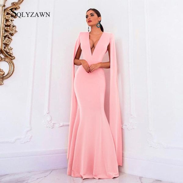 casual dresses elegant pink cape sleeve deep v neck shawl long dress bodycon maxi mermaid women autumn party floor length, Black;gray
casual dresses elegant pink cape sleeve deep v neck shawl long dress bodycon maxi mermaid women autumn party floor length, Black;gray