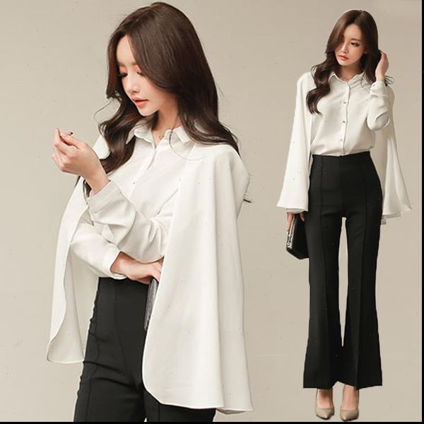 s xxl plus size women shirts cloak sleeve cape blouse chiffon blouse office lady elegant shirt 2021 camisas mujer chemises femme, White
s xxl plus size women shirts cloak sleeve cape blouse chiffon blouse office lady elegant shirt 2021 camisas mujer chemises femme, White