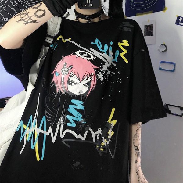 gothic t shirt for women ladies ulzzang harajuku tshirt summer casual tee clothes korean pastel goth horror cartoon graphic, White
gothic t shirt for women ladies ulzzang harajuku tshirt summer casual tee clothes korean pastel goth horror cartoon graphic, White