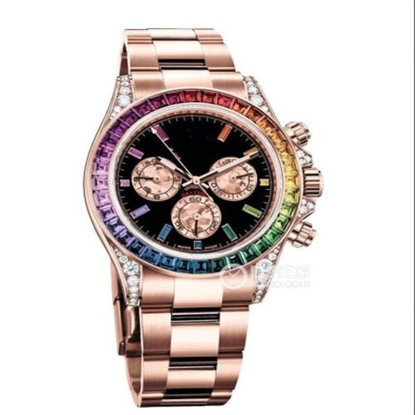 wristwatches luxury watch mens 40mm 116505 solid rose gold black dial rainbow bezel steel bracelet automatic fashion men, Slivery;brown
wristwatches luxury watch mens 40mm 116505 solid rose gold black dial rainbow bezel steel bracelet automatic fashion men, Slivery;brown