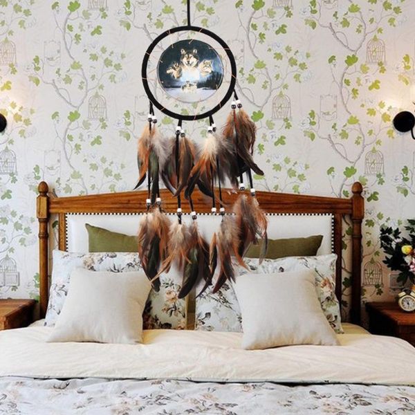 decorative objects & figurines wolf totem beads dream catcher handmade feather wind chimes car pendant decoration room wall hanging ornament
decorative objects & figurines wolf totem beads dream catcher handmade feather wind chimes car pendant decoration room wall hanging ornament