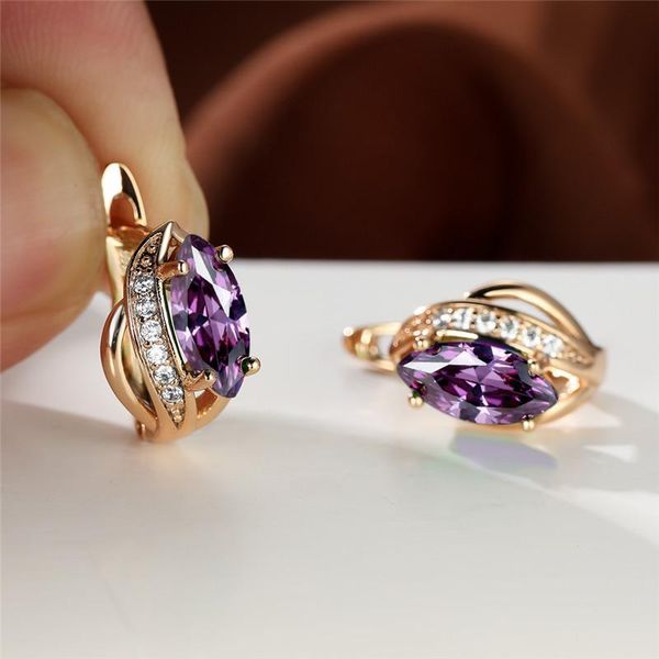 hoop & huggie marquise crystal small earrings rose gold color wedding rainbow zircon geometric stone creative for women, Golden;silver
hoop & huggie marquise crystal small earrings rose gold color wedding rainbow zircon geometric stone creative for women, Golden;silver