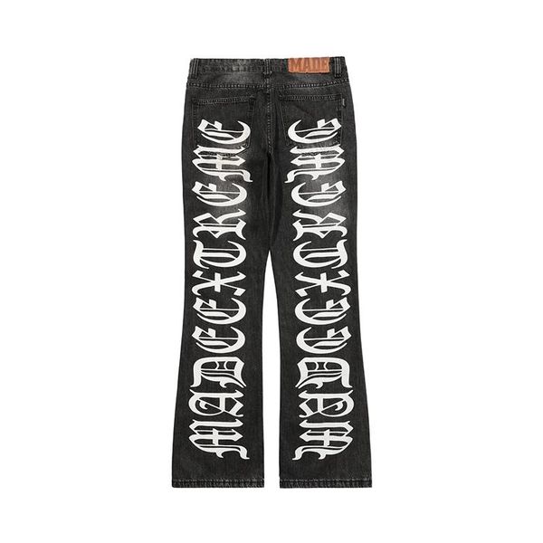 men's jeans back full letter print retro patchwork black pants for men women straight washed ripped casual oversized denim trousers, Blue
men's jeans back full letter print retro patchwork black pants for men women straight washed ripped casual oversized denim trousers, Blue