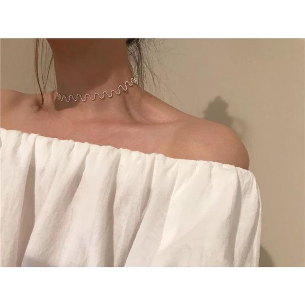 chains korean ins niche vintage beads water ripple necklace chocker women's collar temperament wild accessories fashion jewelry, Silver
chains korean ins niche vintage beads water ripple necklace chocker women's collar temperament wild accessories fashion jewelry, Silver