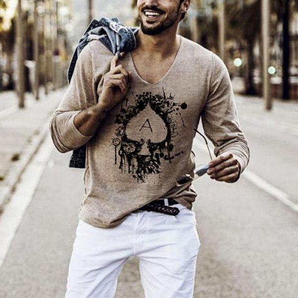 men's t-shirts 2021 spring autumn fashion sweatshirt casual long sleeve o neck pullover male poker card print shirts streetwear, White;black
men's t-shirts 2021 spring autumn fashion sweatshirt casual long sleeve o neck pullover male poker card print shirts streetwear, White;black