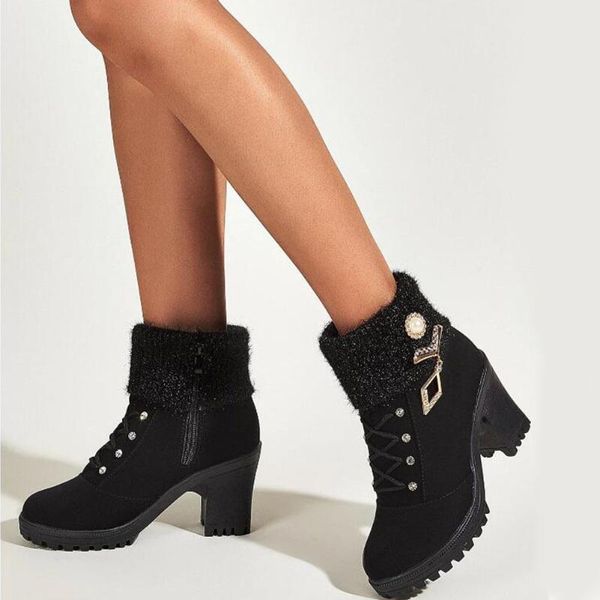 boots brand block high heels shoelace crystals platform elegant office lady black ankle women shoes
boots brand block high heels shoelace crystals platform elegant office lady black ankle women shoes