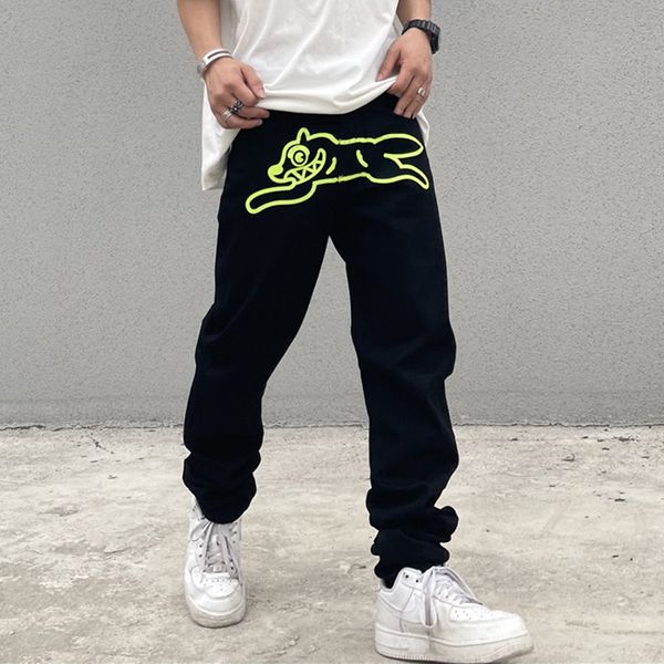 high street green print overalls embroidered straight loose casual jeans pants mens oversize denim trousers, Blue
high street green print overalls embroidered straight loose casual jeans pants mens oversize denim trousers, Blue