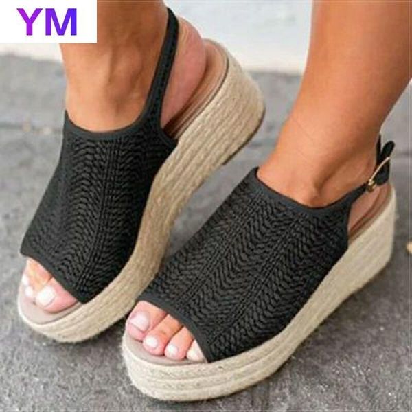 sandals fashion wedges heel round toe open buckle strap female summer outdoor casual designer size 35-43, Black
sandals fashion wedges heel round toe open buckle strap female summer outdoor casual designer size 35-43, Black