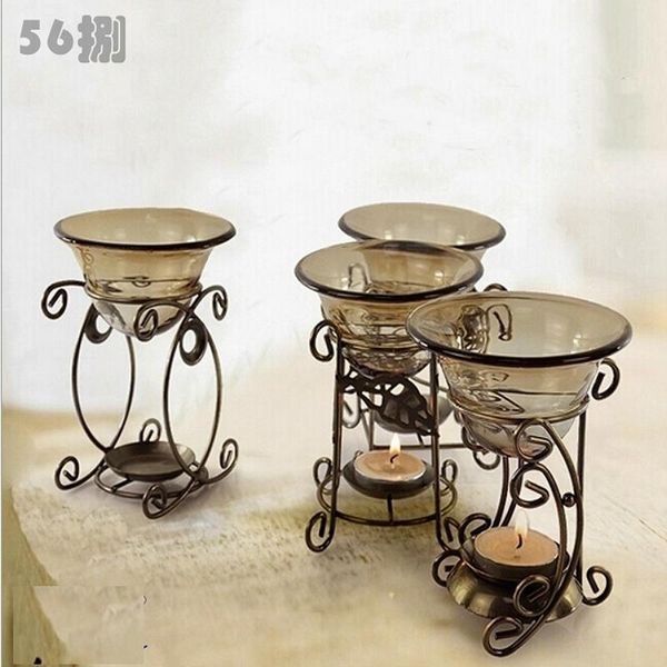 fragrance lamps retro iron incense burner aroma furnace with candle oil glass dish essential tools for wedding party decor wll9088
fragrance lamps retro iron incense burner aroma furnace with candle oil glass dish essential tools for wedding party decor wll9088