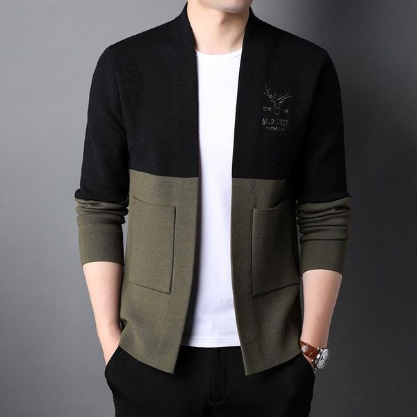 men's sweaters m2133 autumn men knit sweater cardigan youth slim fit student handsome fashion deer embroidery pocket color patchwork kn, White;black
men's sweaters m2133 autumn men knit sweater cardigan youth slim fit student handsome fashion deer embroidery pocket color patchwork kn, White;black