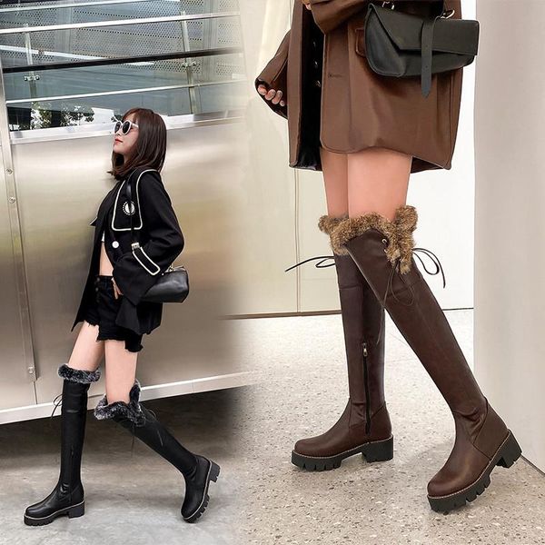 boots ymechic 2021 winter side cross-tied plush inside over the knee women square heel long botas party shoes big size 43, Black
boots ymechic 2021 winter side cross-tied plush inside over the knee women square heel long botas party shoes big size 43, Black