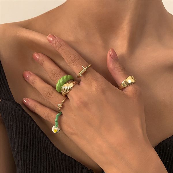 european colorful rice beads flower rings geometric heart wide lines open finger jewelry women vacation party gift gold ring sets accessorie, Golden;silver
european colorful rice beads flower rings geometric heart wide lines open finger jewelry women vacation party gift gold ring sets accessorie, Golden;silver