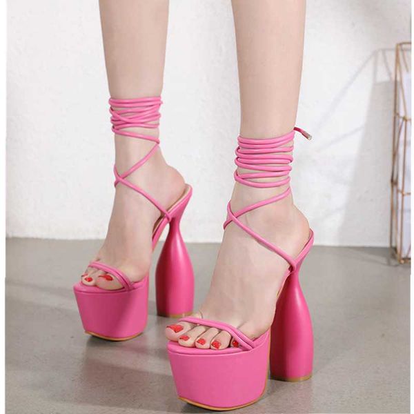 sandals fashion design bizarre shaped heel roman ankle strap platform high 17cm open toe women's shoes, Black
sandals fashion design bizarre shaped heel roman ankle strap platform high 17cm open toe women's shoes, Black