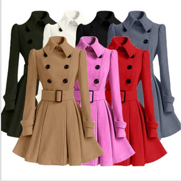 women's jackets fashion autumn winter lapel slim-fit belt double-breasted long-sleeved mid-length woolen jacket coat outwear windbreake, Black;brown
women's jackets fashion autumn winter lapel slim-fit belt double-breasted long-sleeved mid-length woolen jacket coat outwear windbreake, Black;brown