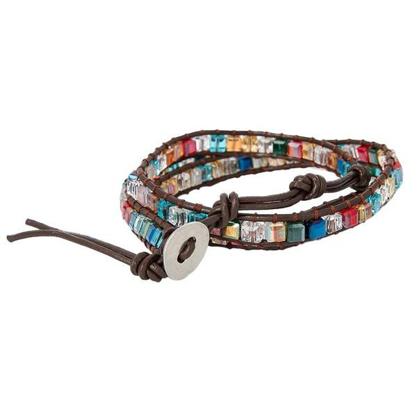 charm bracelets colorful crystal layer winding leather bracelet handmade, Golden;silver
charm bracelets colorful crystal layer winding leather bracelet handmade, Golden;silver