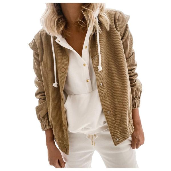 women's jackets vintage corduroy coat stand collar retro women single breasted pure color female outwear coats, Black;brown
women's jackets vintage corduroy coat stand collar retro women single breasted pure color female outwear coats, Black;brown
