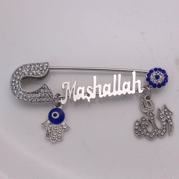 pins, brooches turkish evil eye mashallah stainless steel brooch hamsa hand of fatima islam muslim baby pin, Gray
pins, brooches turkish evil eye mashallah stainless steel brooch hamsa hand of fatima islam muslim baby pin, Gray