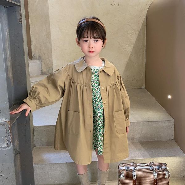 coat autumn girls arrival fashion solid color trench coats 1-6 years kids loose all-match windbreaker outwears, Blue;gray
coat autumn girls arrival fashion solid color trench coats 1-6 years kids loose all-match windbreaker outwears, Blue;gray