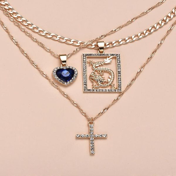 pendant necklaces alyxuy 3 pcs/set fashion square dragon black heart crystal cross necklace chinese elements jewelry women girls gifts, Silver
pendant necklaces alyxuy 3 pcs/set fashion square dragon black heart crystal cross necklace chinese elements jewelry women girls gifts, Silver