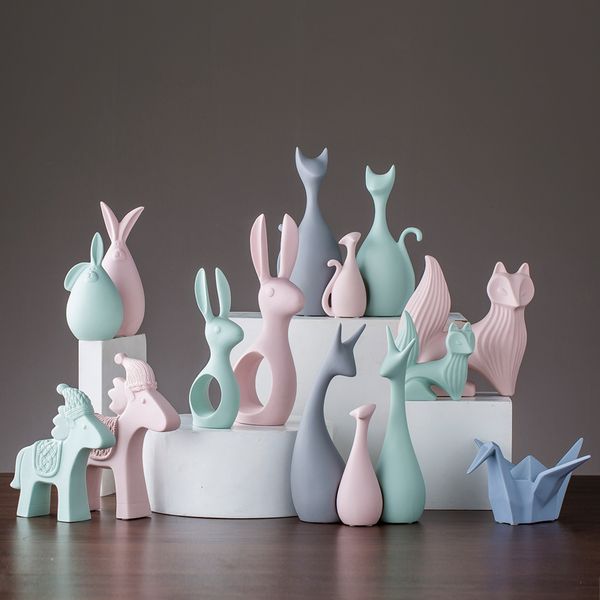 nordic pink green ceramic deer rabbit figurines home decoration crafts livingroom deskanimal ornaments modern wedding gift c0220
nordic pink green ceramic deer rabbit figurines home decoration crafts livingroom deskanimal ornaments modern wedding gift c0220