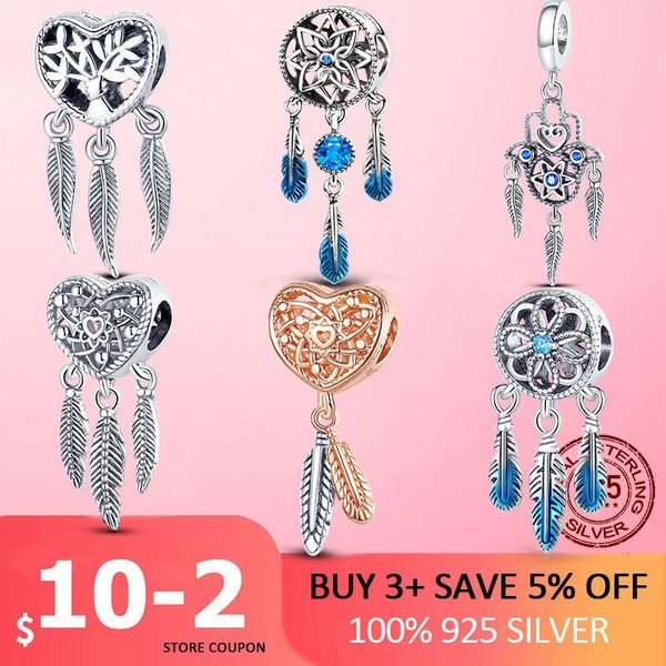 other dreamcatcher pendant 925 sterling silver openwork heart three feather charm beads fit original bracelet jewelry
other dreamcatcher pendant 925 sterling silver openwork heart three feather charm beads fit original bracelet jewelry