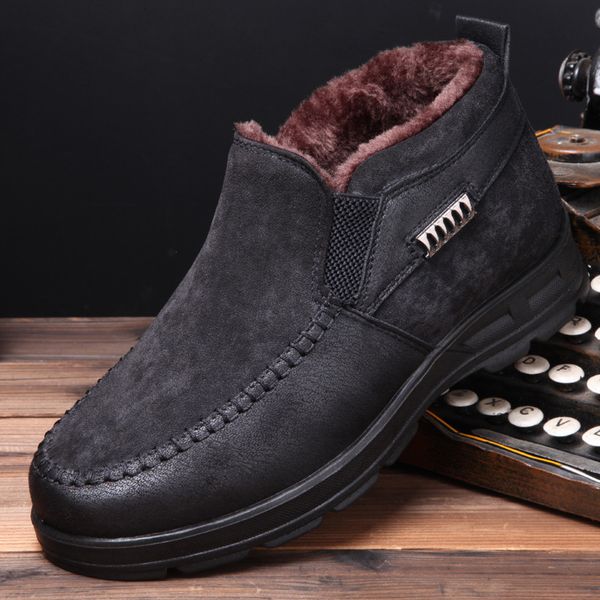 winter of velvet teddy men's shoes solid fashion flat cotton with snow boots quho, Black
winter of velvet teddy men's shoes solid fashion flat cotton with snow boots quho, Black