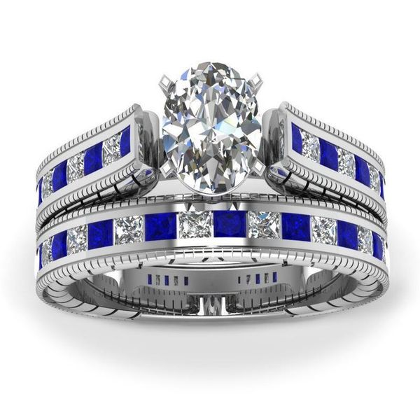 wedding rings huitan luxury 2pc engagement ring set oval cut cubic zirconia romantic valentine day gift band for women & men, Slivery;golden
wedding rings huitan luxury 2pc engagement ring set oval cut cubic zirconia romantic valentine day gift band for women & men, Slivery;golden