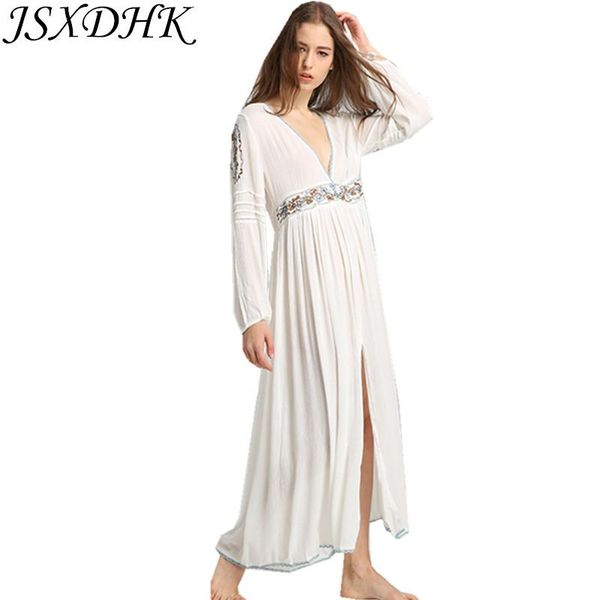 casual dresses jsxdhk bohemian deep v neck long summer dress 2021 vintage women cotton embroidery floral sleeve retro boho beach dres, Black;gray
casual dresses jsxdhk bohemian deep v neck long summer dress 2021 vintage women cotton embroidery floral sleeve retro boho beach dres, Black;gray