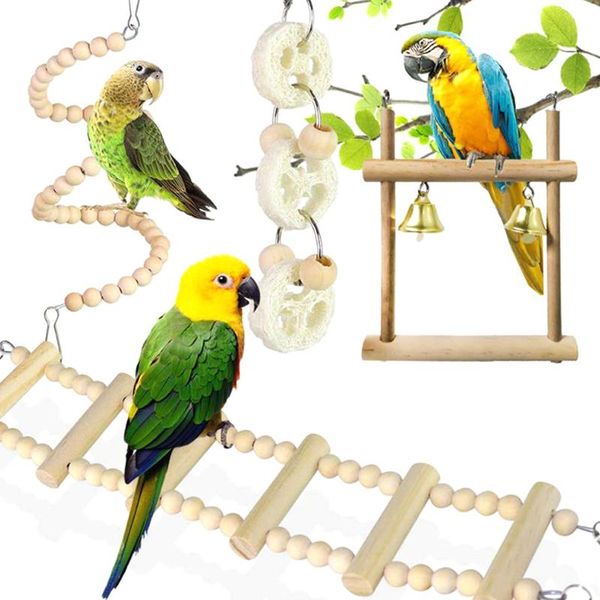 other bird supplies 8pcs parrot toys wooden hanging swing hammock climbing ladders perches chew toy parakeet cockatiels cage
other bird supplies 8pcs parrot toys wooden hanging swing hammock climbing ladders perches chew toy parakeet cockatiels cage