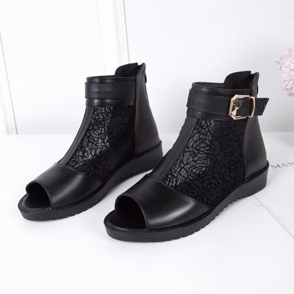 spring and summer european and american new fish mouth ladies sandals shoes woman fashion mesh flat heel roman sandals mujer 2021, Black
spring and summer european and american new fish mouth ladies sandals shoes woman fashion mesh flat heel roman sandals mujer 2021, Black