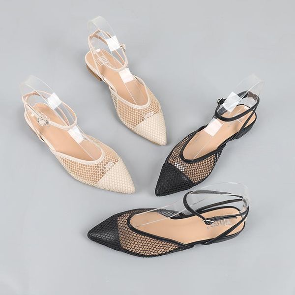 european and american casual pointed toe flat hollow breathable mesh hollow fashion flat heel women sandals, Black
european and american casual pointed toe flat hollow breathable mesh hollow fashion flat heel women sandals, Black