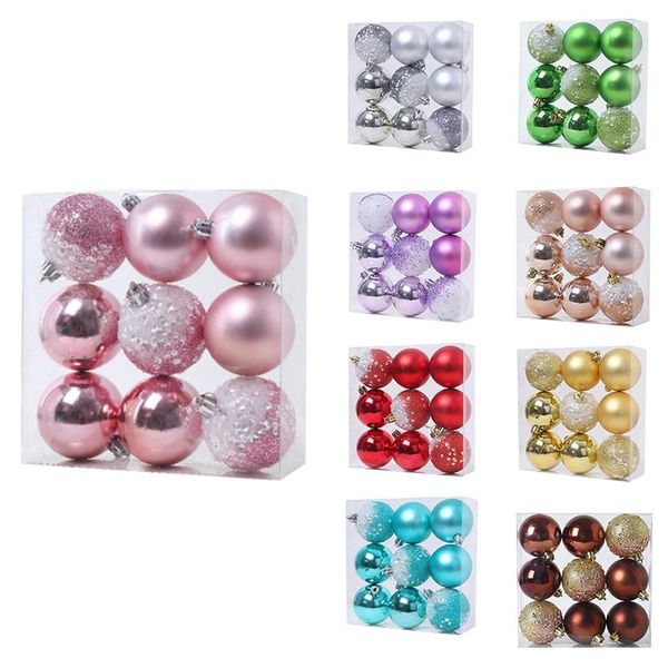 9 pcs christmas ball ornaments xmas tree decorations hanging balls for home new year party decor - 2.36inch
9 pcs christmas ball ornaments xmas tree decorations hanging balls for home new year party decor - 2.36inch
