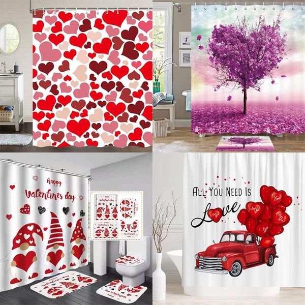 shower curtain for valentine's day couples lover decoration love shape non-slip rug set 3d toilet cover mat for bathroom decor
shower curtain for valentine's day couples lover decoration love shape non-slip rug set 3d toilet cover mat for bathroom decor