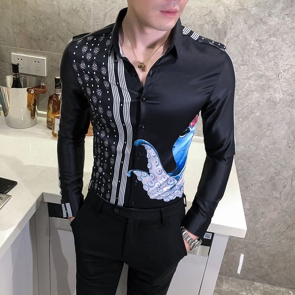 autumn new 2021 fashion fingerprint white shirts for korean men's clothing fine long-sleeve fitting of men wearing 3xl 37z6, Black;brown
autumn new 2021 fashion fingerprint white shirts for korean men's clothing fine long-sleeve fitting of men wearing 3xl 37z6, Black;brown