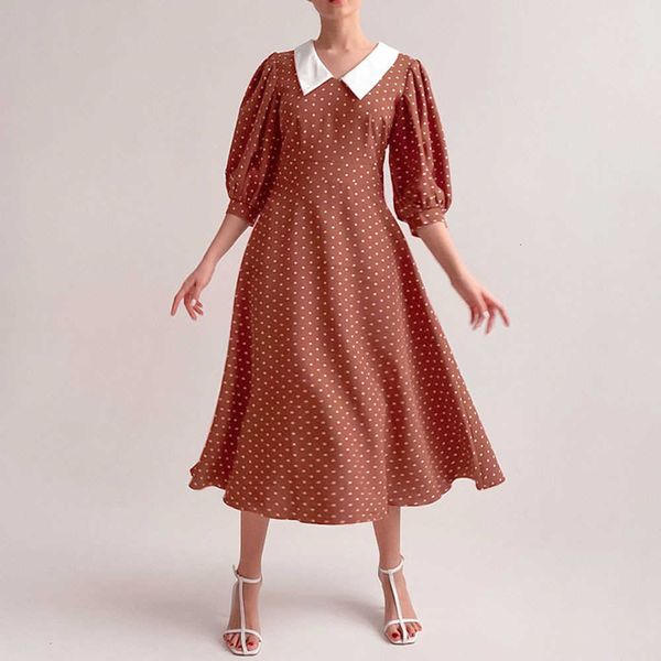 casual dresses western style women's spring summer fashion temperament wave point printing retro lantern sleeve doll collar ysx3, Black;gray
casual dresses western style women's spring summer fashion temperament wave point printing retro lantern sleeve doll collar ysx3, Black;gray
